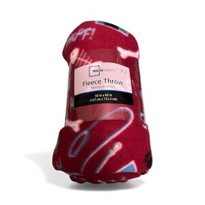 Mainstays Red Fleece Throw Blanket